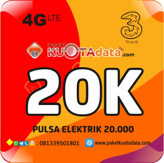 Pulsa Electrik TRI 3 - Three 20.000